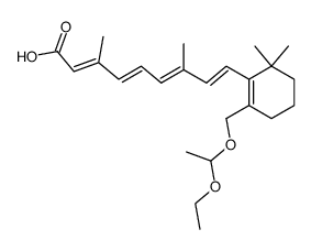 (2E,4E,6E,8E)-9-(2-((1-ethoxyethoxy)methyl)-6,6-dimethylcyclohex-1-en-1-yl)-3,7-dimethylnona-2,4,6,8-tetraenoic acid结构式