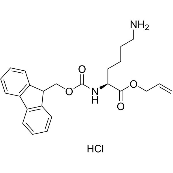 N2-[芴甲氧羰基]-L-赖氨酸烯丙酯单盐酸盐结构式