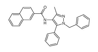 naphthalene-2-carboxylic acid (1-benzyl-3-methyl-5-phenyl-1H-pyrazol-4-yl)-amide Structure