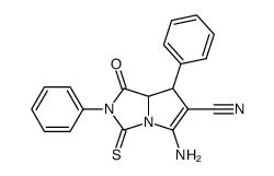 5-amino-1-oxo-2,7-diphenyl-3-thioxo-2,3,7,7a-tetrahydro-1H-pyrrolo[1,2-c]imidazole-6-carbonitrile Structure