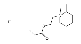 S-[2-(1,2-dimethylpiperidin-1-ium-1-yl)ethyl] propanethioate,iodide Structure