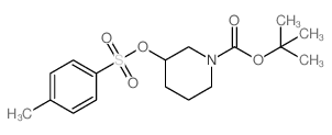 4-(甲苯-3-磺酰氧)哌啶-1-羧酸叔丁酯结构式