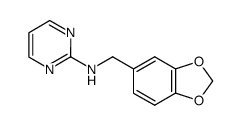 (benzo[d][1,3]dioxol-5-ylmethyl)(pyrimidin-2-yl)amine Structure