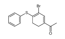 1-(3-Bromo-4-(phenylthio)cyclohexa-1,3-dienyl)ethanone Structure