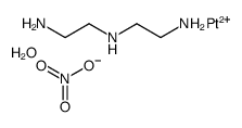 N'-(2-aminoethyl)ethane-1,2-diamine,platinum(2+),nitrate,hydrate Structure