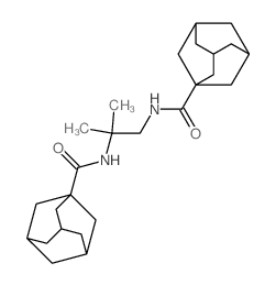 N-[1-(adamantane-1-carbonylamino)-2-methyl-propan-2-yl]adamantane-1-carboxamide结构式