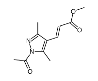 methyl (E)-3-(1-acetyl-3,5-dimethylpyrazol-4-yl)prop-2-enoate结构式