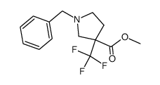 1-苄基-3-(三氟甲基)吡咯烷-3-羧酸甲酯结构式