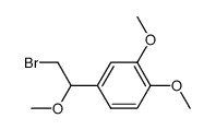 4-(2-bromo-1-methoxy-ethyl)-1,2-dimethoxy-benzene Structure
