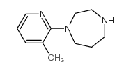1-(3-甲基-2-吡啶基)-1,4-二氮杂庚烷结构式