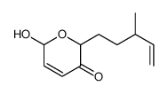 2-hydroxy-6-(3-methylpent-4-enyl)-2H-pyran-5-one Structure