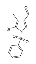 5-bromo-4-methyl-1-(phenylsulfonyl)-1H-pyrrole-3-carbaldehyde结构式