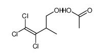 acetic acid,3,4,4-trichloro-2-methylbut-3-en-1-ol结构式