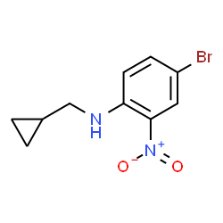 4-溴-N-(环丙基甲基)-2-硝基苯胺结构式