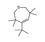 4-tert-butyl-3,3,6,6-tetramethyl-2,7-dihydrothiepine结构式