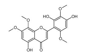 2',4',5-trihydroxy-3',6',7,8-tetramethoxyflavone Structure