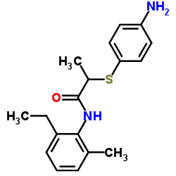 2-[(4-Aminophenyl)sulfanyl]-N-(2-ethyl-6-methylphenyl)propanamide结构式