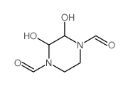 1,4-Piperazinedicarboxaldehyde,2,3-dihydroxy- Structure