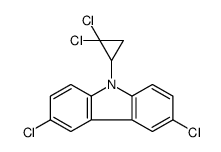 3,6-dichloro-9-(2,2-dichlorocyclopropyl)carbazole Structure