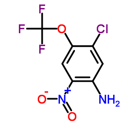 5-氯-2-硝基-4-三氟甲氧基苯胺结构式