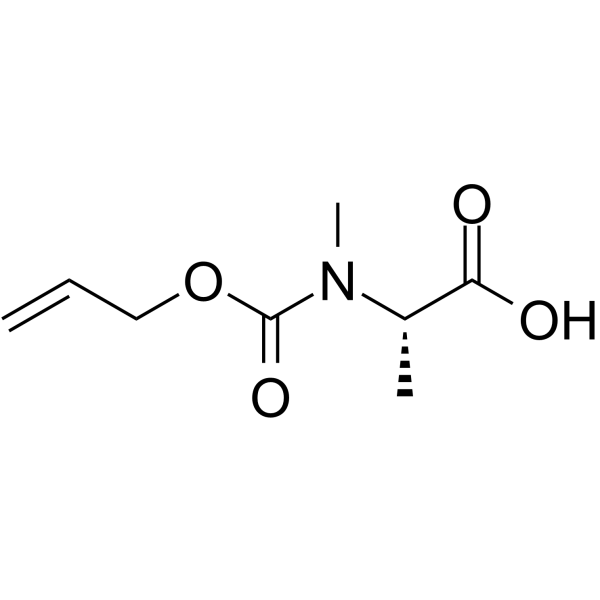 (2S)-2-[methyl(prop-2-enoxycarbonyl)amino]propanoic acid Structure
