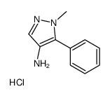 1-methyl-5-phenylpyrazol-4-amine,hydrochloride结构式
