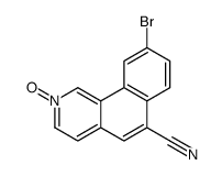 9-bromo-2-oxidobenzo[h]isoquinolin-2-ium-6-carbonitrile结构式