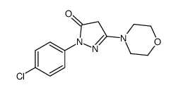 1-(4-氯苯基)-3-吗啉-1H-吡唑-5(4h)-酮结构式