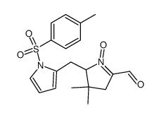 1-formyl-2,3,4,5-tetrahydro-3,3-dimethyl-N11-p-tosyldipyrrin N10-oxide结构式