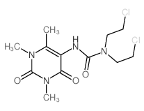1,1-bis(2-chloroethyl)-3-(1,3,4-trimethyl-2,6-dioxo-pyrimidin-5-yl)urea结构式