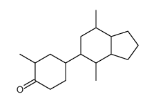 2-methyl-4-(octahydro-4,7-dimethyl-1H-inden-5-yl)cyclohexan-1-one Structure