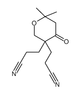 3-[3-(2-cyanoethyl)-6,6-dimethyl-4-oxooxan-3-yl]propanenitrile结构式
