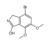 4-溴-6,7-二甲氧基-异吲哚啉-1-酮结构式