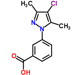 3-(4-Chloro-3,5-dimethyl-1H-pyrazol-1-yl)benzoic acid Structure