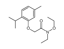 N-ethoxy-N-ethyl-2-(5-methyl-2-propan-2-ylphenoxy)acetamide结构式
