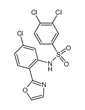 3,4-dichloro-N-[2-(2-oxazolyl)-5 chlorophenyl]benzenesulfonamide Structure