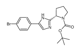 (S)-tert-butyl 2-(5-(4-bromophenyl)-1H-imidazol-2-yl)pyrrolidine-1-carboxylate Structure