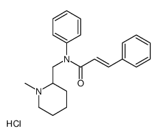 (E)-N-[(1-methylpiperidin-1-ium-2-yl)methyl]-N,3-diphenylprop-2-enamide,chloride结构式