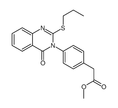 methyl 2-[4-(4-oxo-2-propylsulfanylquinazolin-3-yl)phenyl]acetate Structure