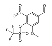 TRIFLUORO-METHANESULFONIC ACID 2-METHOXY-4-FORMYL-6-NITRO-PHENYL ESTER结构式