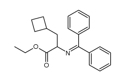 2-(benzhydrylidene-amino)-3-cyclobutyl-propionic acid ethyl ester结构式
