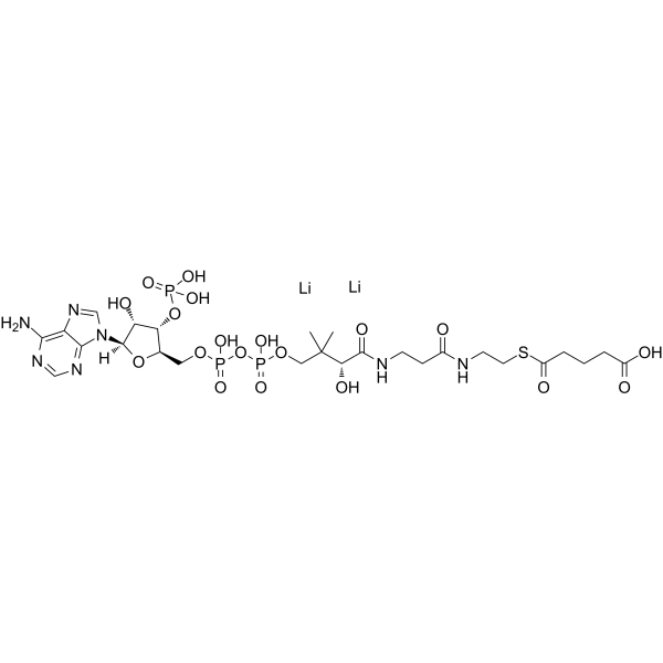 Glutaryl coenzyme A lithium Structure