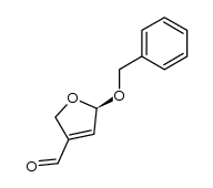 (+)-(2R)-benzyloxy-2,5-dihydrofuran-4-carboxaldehyde结构式