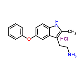 2-(2-Methyl-5-phenoxy-1H-indol-3-yl)ethanamine hydrochloride (1:1) Structure