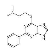 N,N-dimethyl-2-[(2-phenyl-7H-purin-6-yl)sulfanyl]ethanamine结构式
