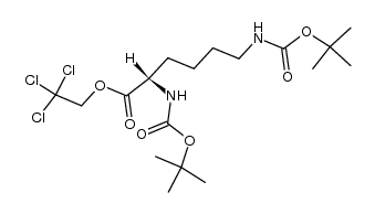Nα,Nε-di-tert-butyloxycarbonyl-L-lysine 2,2,2-trichloroethyl ester结构式
