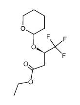 (R)-4,4,4-Trifluoro-3-(tetrahydro-pyran-2-yloxy)-butyric acid ethyl ester Structure