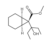methyl endo-7-(1-ethyl-1-hydroxypropyl)bicyclo[4.1.0]heptane-7-carboxylate结构式