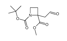 1-叔丁基2-甲基2-(2-氧代乙基)氮杂丁烷-1,2-二羧酸结构式