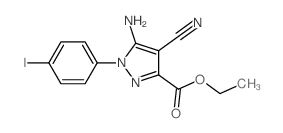 5-氨基-4-氰基-1-(4-碘苯基)吡唑-3-羧酸乙酯结构式